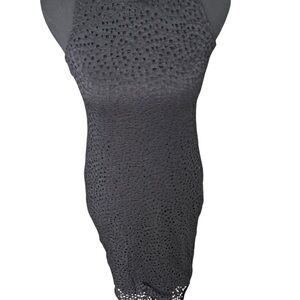 Xhilaration Black Lace Midi Dress